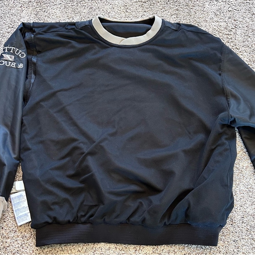 Cutter & Buck ClimaGuard Windbreaker Pullover Jacket Mesh Lining Black Men’s XXL - Picture 12 of 14